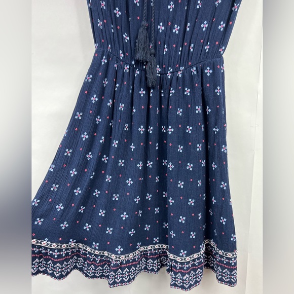 LCW Casual Women’s Boho Summer Lined Crinkle Cinched Waist Dress Size S/M - Picture 3 of 8